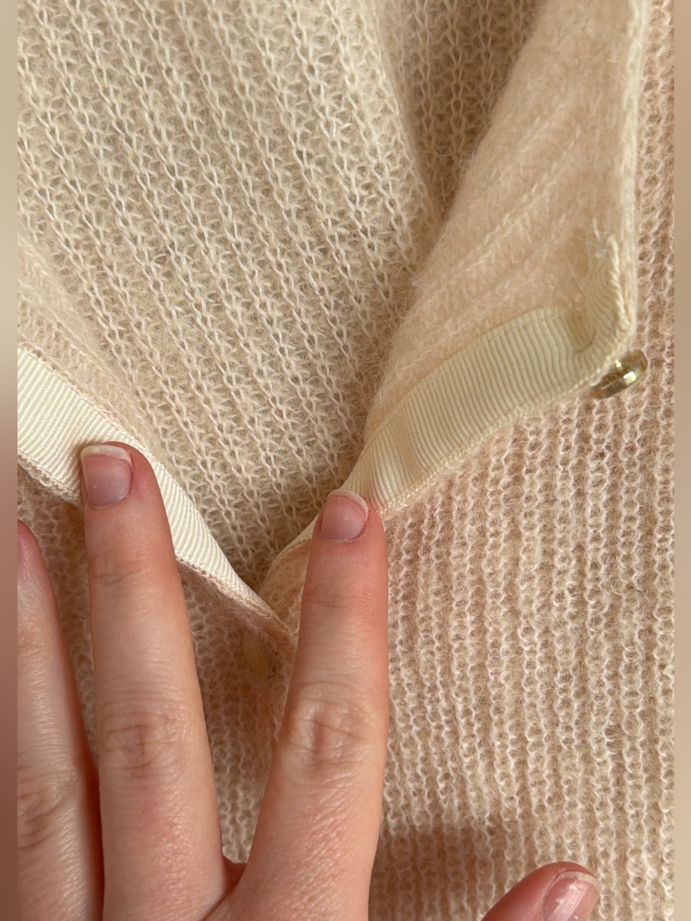 Sezane “Barry” Cardigan in Light Peach, Size Medium - EUC - Picture 8 of 8